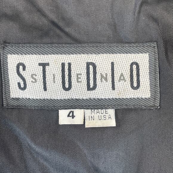 90's SIENA STUDIO Chocolate Brown Leather Mini Skirt Women 4 Steampunk Y2K Fest - Picture 4 of 7